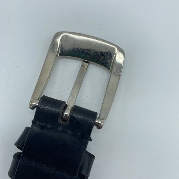 NY Jeans Black Genuine Leather Belt Women's Size L - Picture 6 of 11